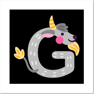 Letter G animal alphabet back to school Posters and Art